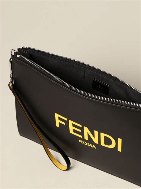 fendi mens clutch bag|Fendi leather clutch handbags.